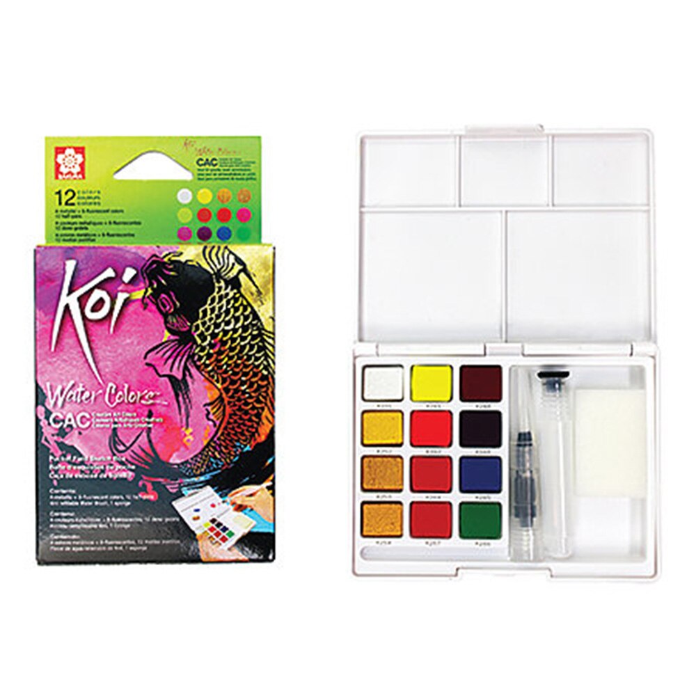 Koi, CAC, Watercolor, 12 Set, Fluorescent Metallic